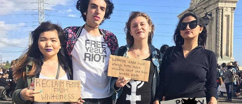 From left to right: Katie Nishida, Angel Castillo, Twyla Malchow-Hay, Niki Black                                   Women’s and Gender Studies, Chapman University 2017